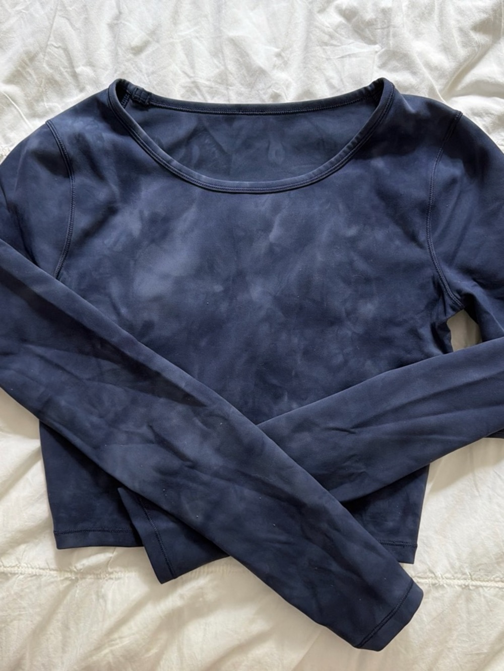 lululemon athletica Navy Long-Sleeve Crop Top